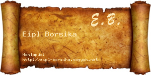 Eipl Borsika névjegykártya